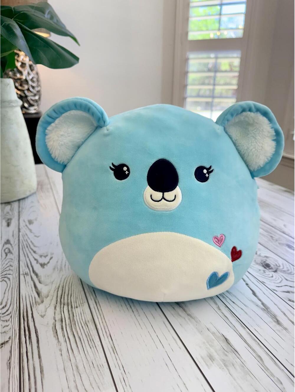 Squishmallows Blue Koala Plush 10” Kellytoy Soft Stuffed Animal Hearts